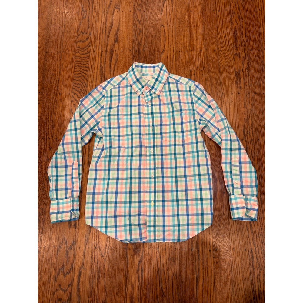 J.Crew Re-Imagined Boys Plaid Long Sleeve Button Down Shirt Multi Color Size 10